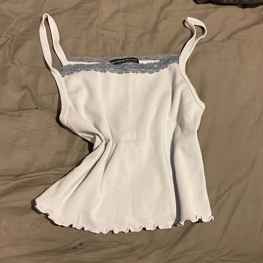 Brandy Melville blue lace tank top